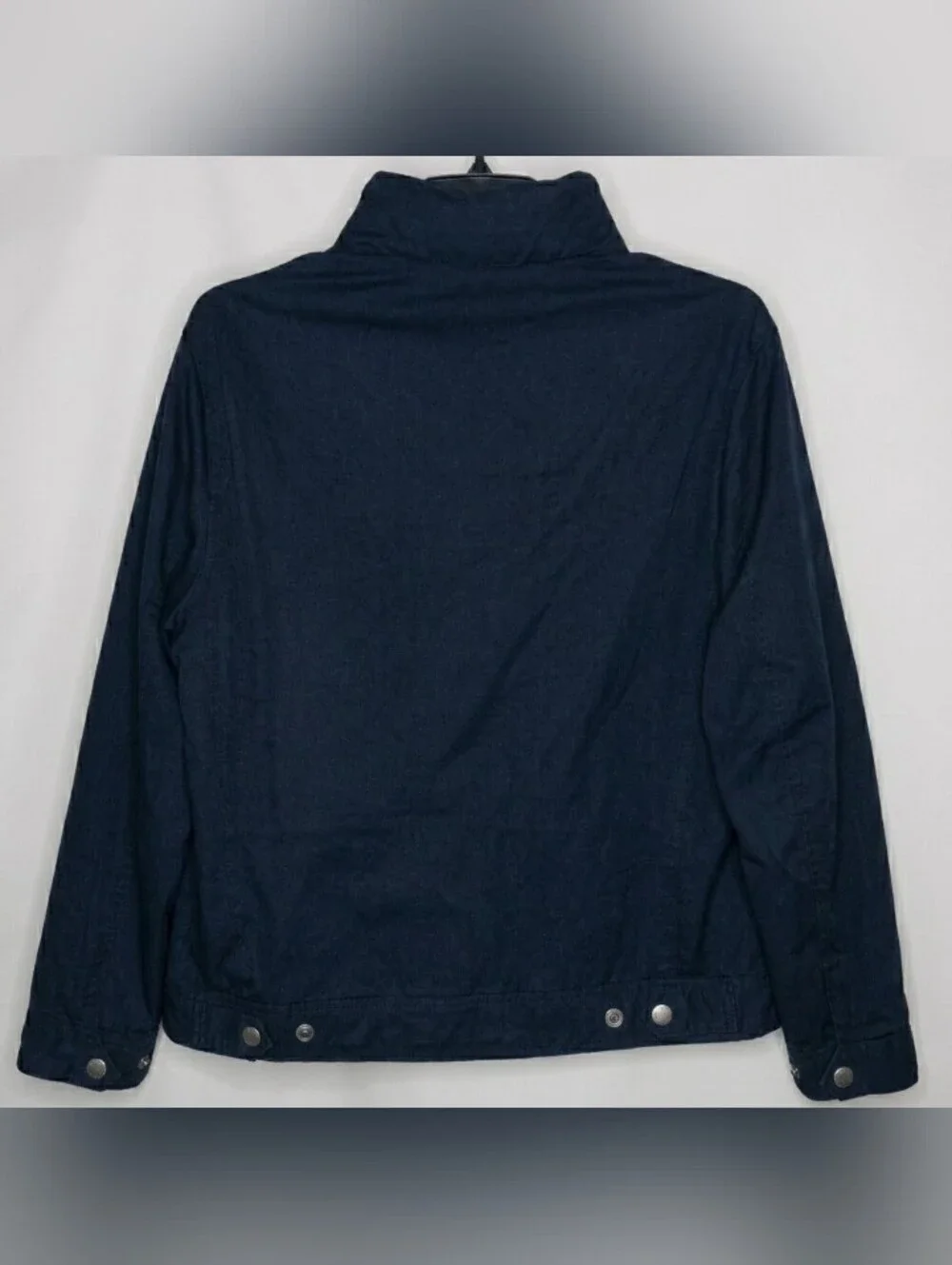 Vintage Mens L Polo Ralph Lauren Navy Hidden Hood Winter Coat Jacket Windbreaker